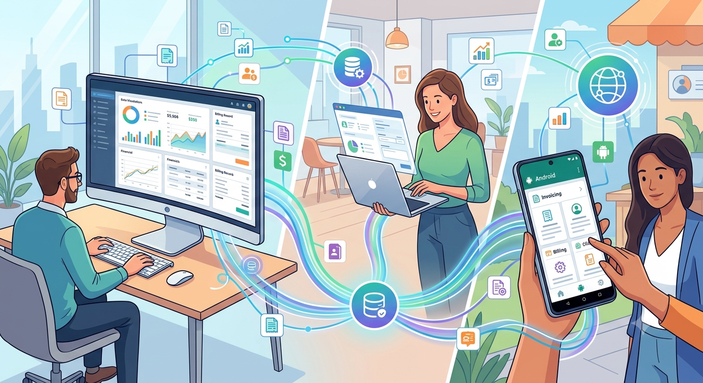 Sleek Bill web desktop and Android billing software