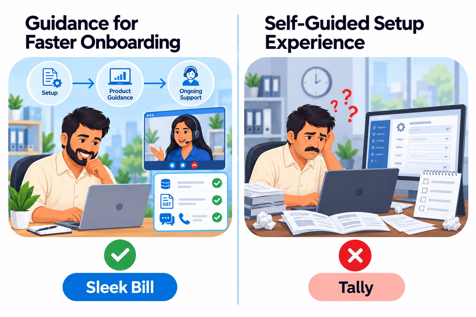 Sleek Bill customer support and business guidance